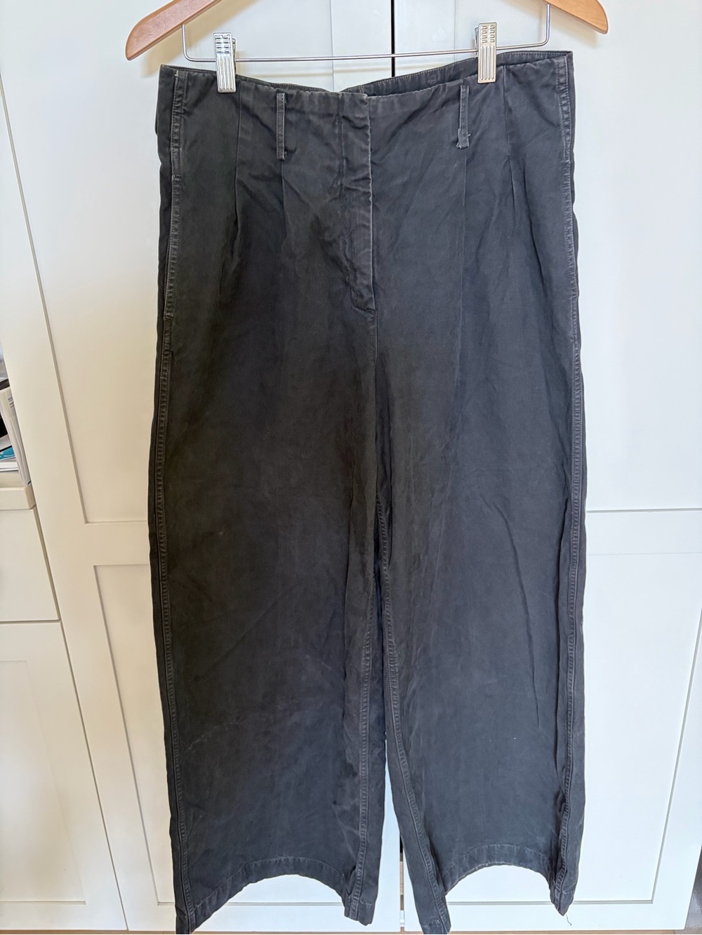 Sofia D’Hoore Charcoal Wide-Leg Denim Pants